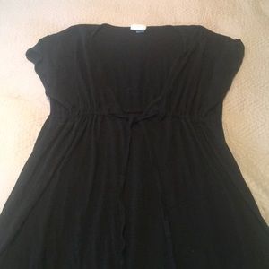 Black bathing suit cover